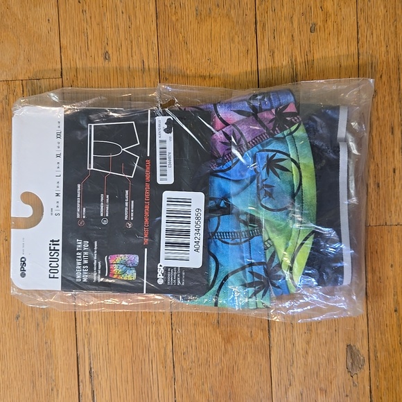 NWT PSD Focus Fit Men's Boxer Briefs "Aliens Tye Dyed Weed" Mens Size Large - Picture 4 of 4
